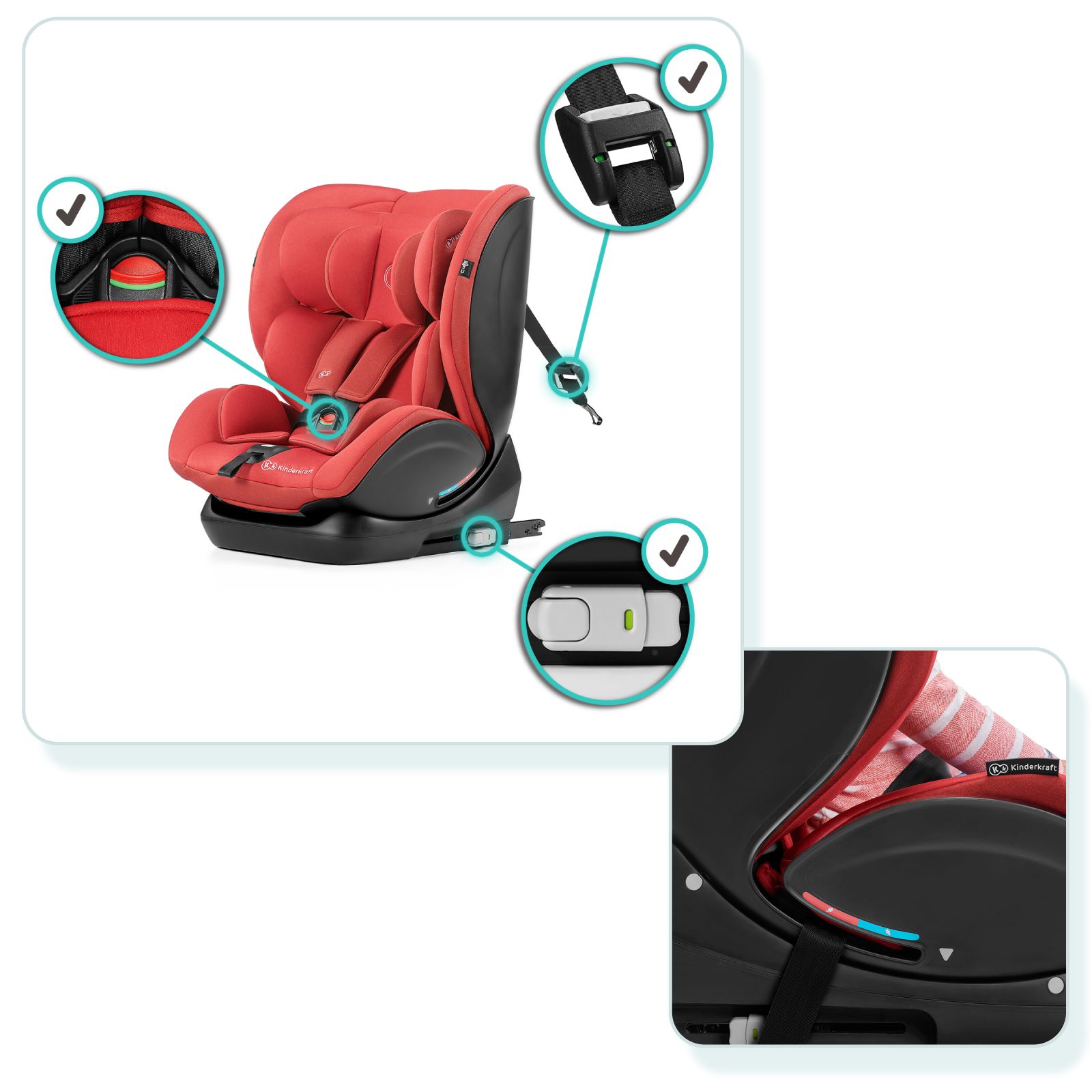 siège auto 0-36 kg ISOFIX RWF Kinderkraft